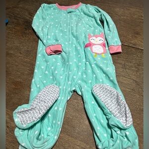 Carter's Green and Pink Owl Kids Pajamas